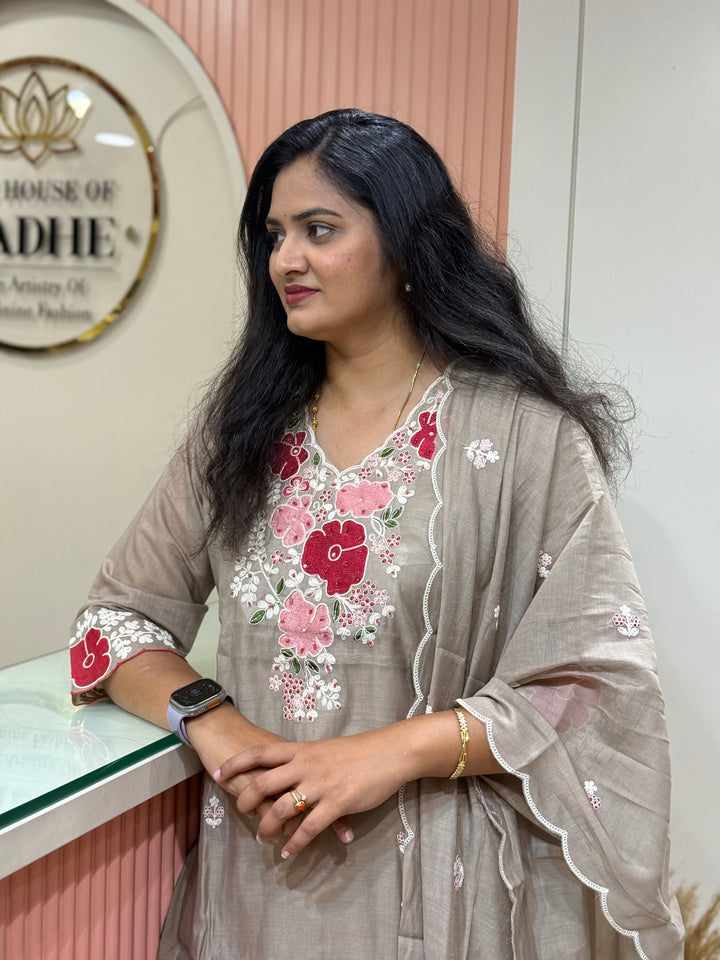 Mul Chanderi Collection with Embroidery work  | R208