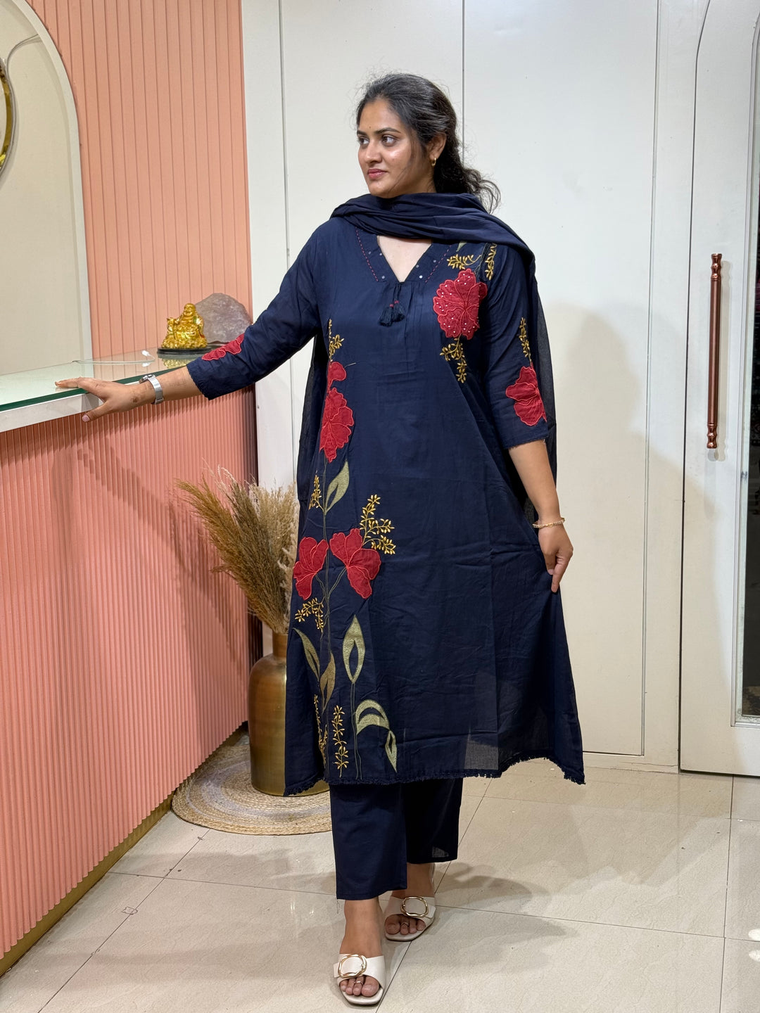 Mul Cotton 3 Pcs Set with cotton lining | R181