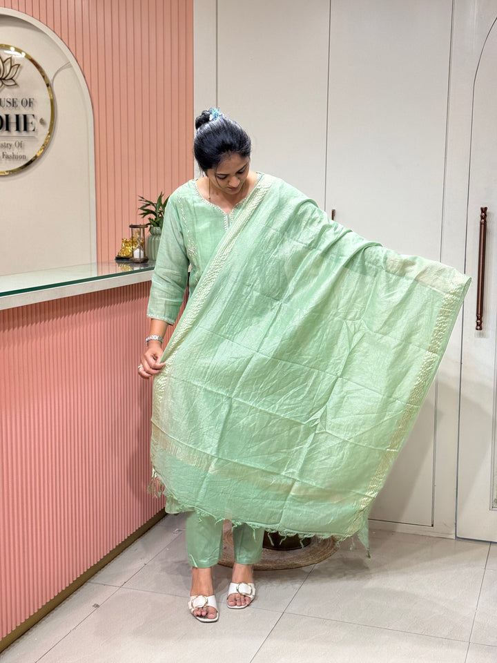 Pure Banarasi Mul Chanderi with Cotton Lining | R218