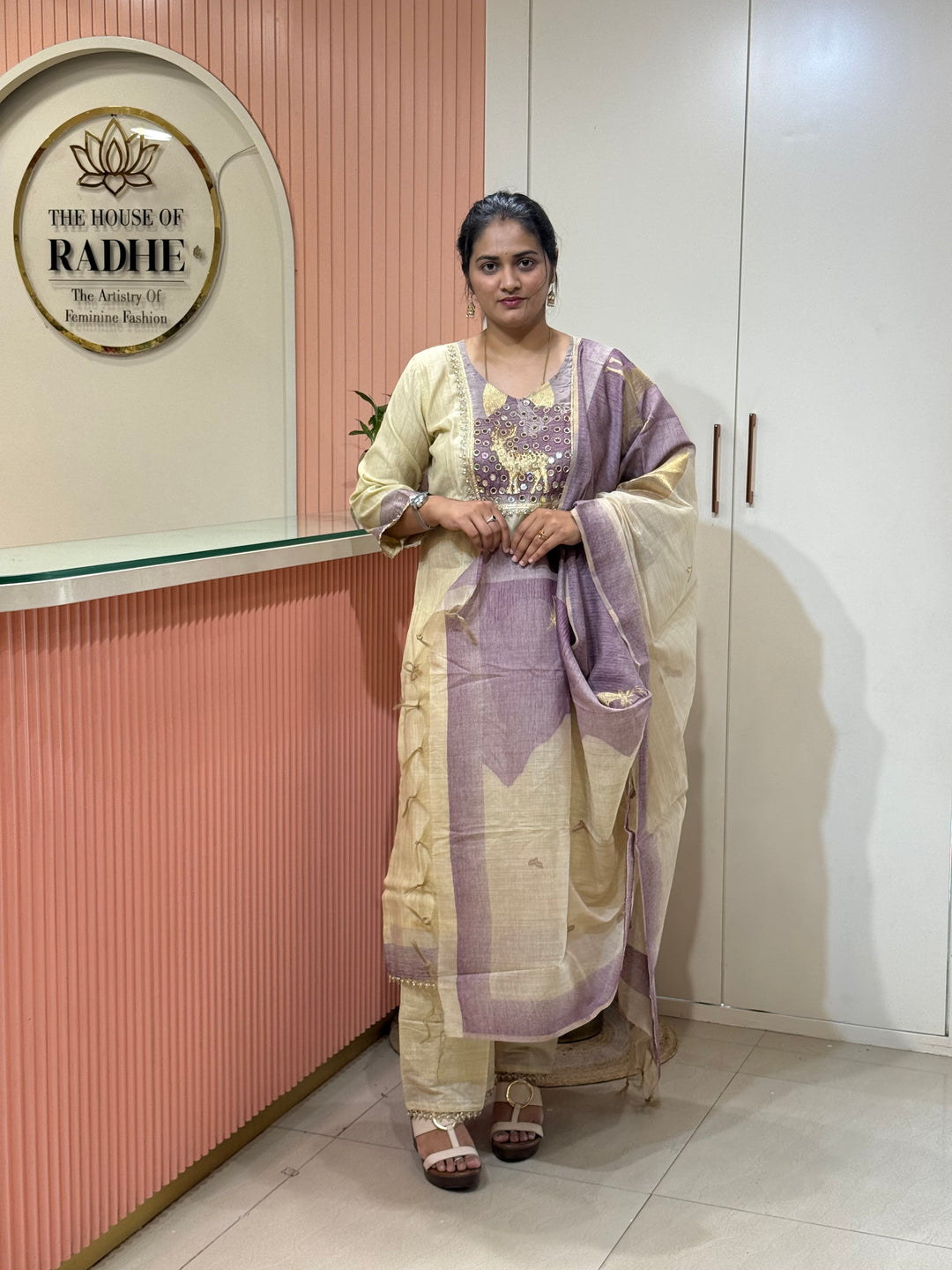 Pure Jamdhani Designer 3 Pcs Set Collection (Cotton Lining)| R211