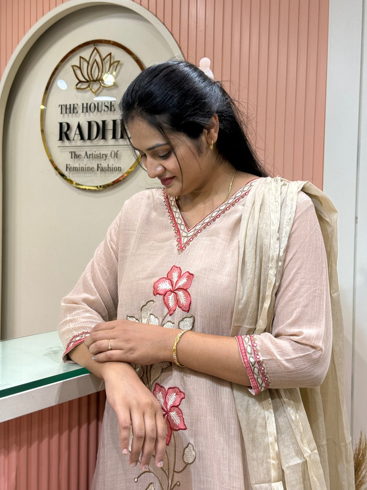 Crush Mul Chanderi Collection With Zari Border Dupatta | R207