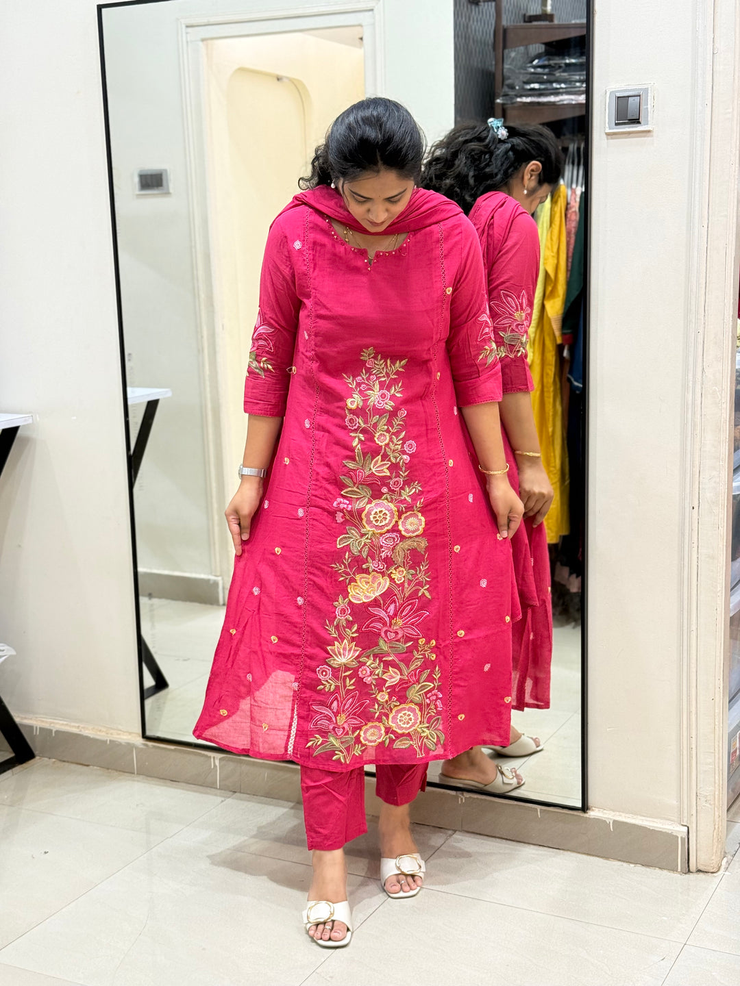 Mul Cotton Collection with Embroidery work (Cotton Lining)| R181