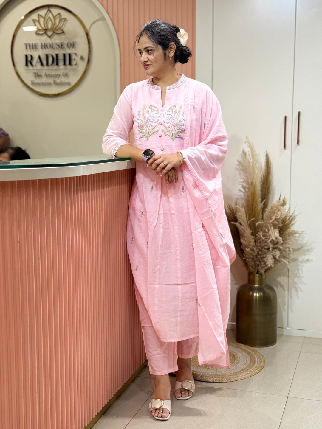 Pure Mul Cotton A-Line Collection With Embroidery Work| R168