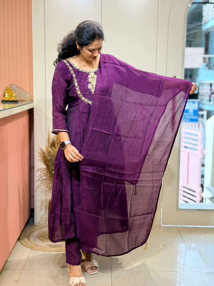 Mul Chanderi Yoke Pattern Collection | R203
