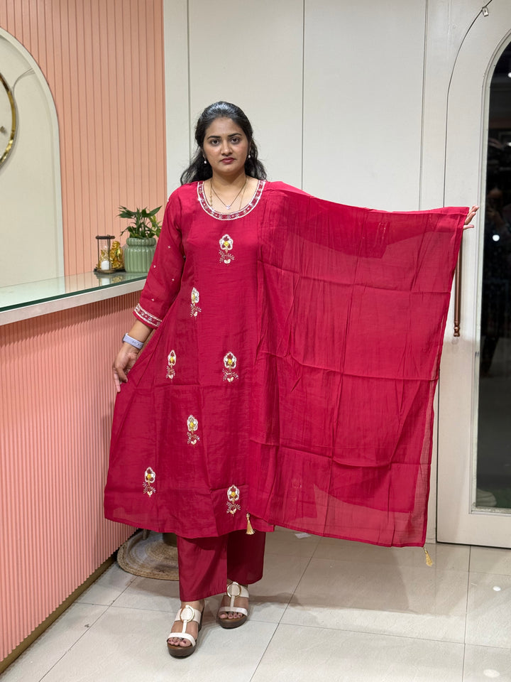 Mul Chanderi Collection with Cut Dana work | R206