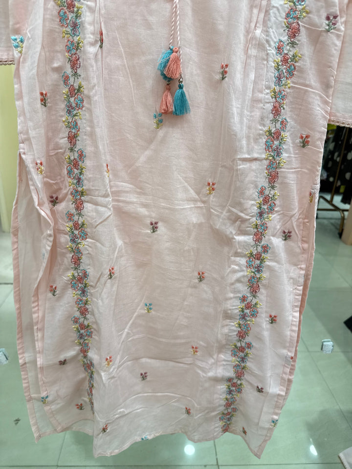 Pure Mul Cotton with Embroidery Work (Cotton Lining)  | R168