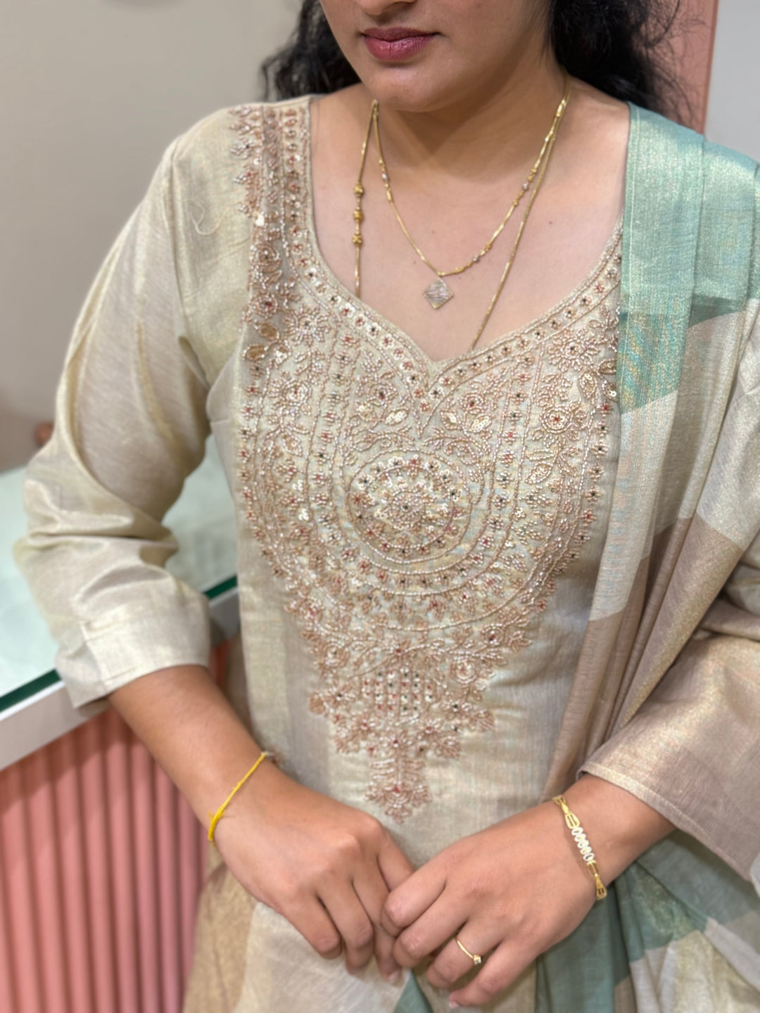 Pure Tissue Collection | Neck Handwork &amp; Beautiful Dupatta | R148