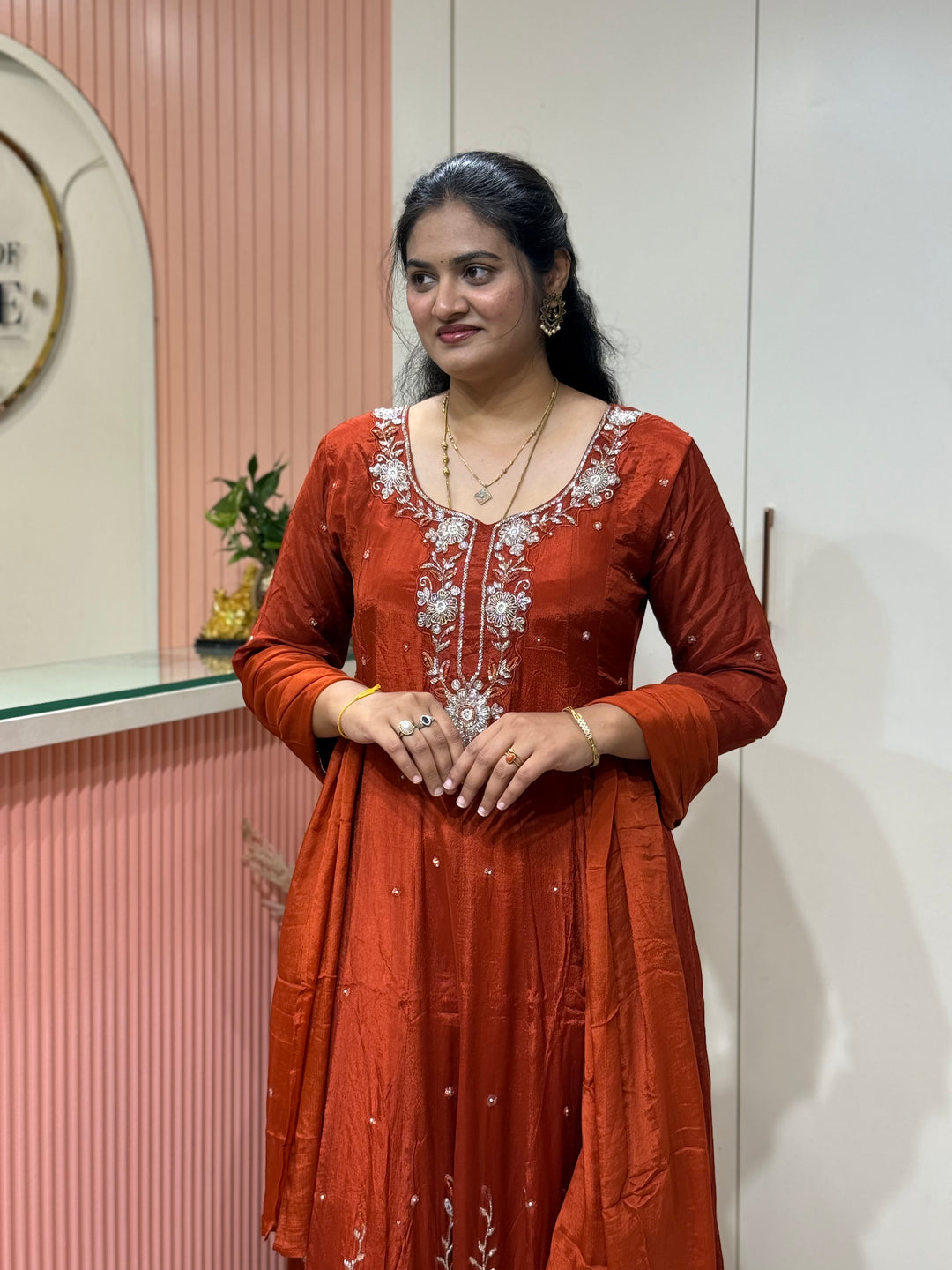 Pure Chinon Handwork Collection Party Wear | R177