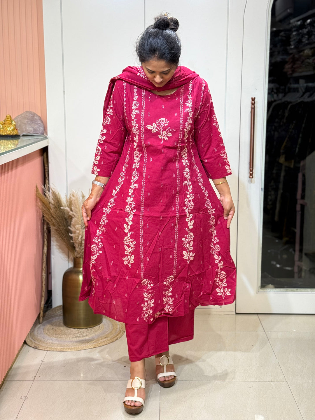 A-Line Cotton 3 Pc Collection With Full Length Dupatta | R178