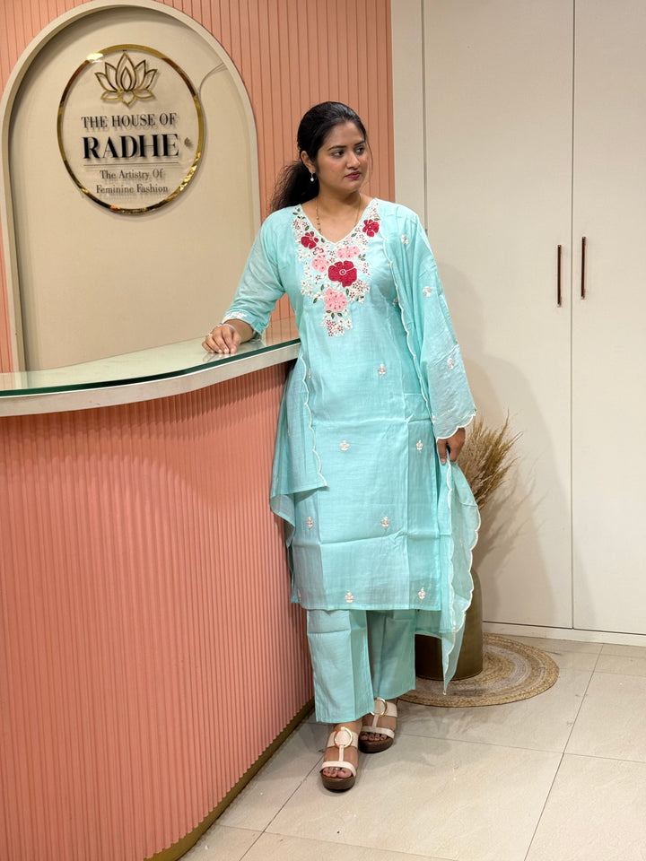 Mul Chanderi Collection with Embroidery work  | R208
