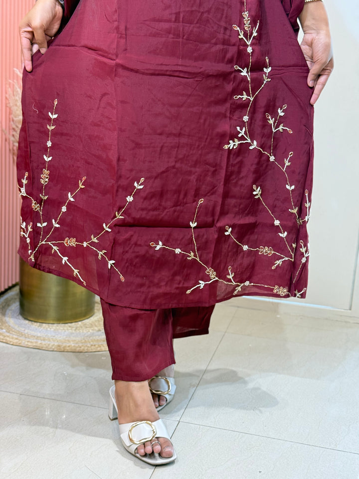 S Mul Chanderi 3 Pc Suit Collection Semi Party Wear| R138