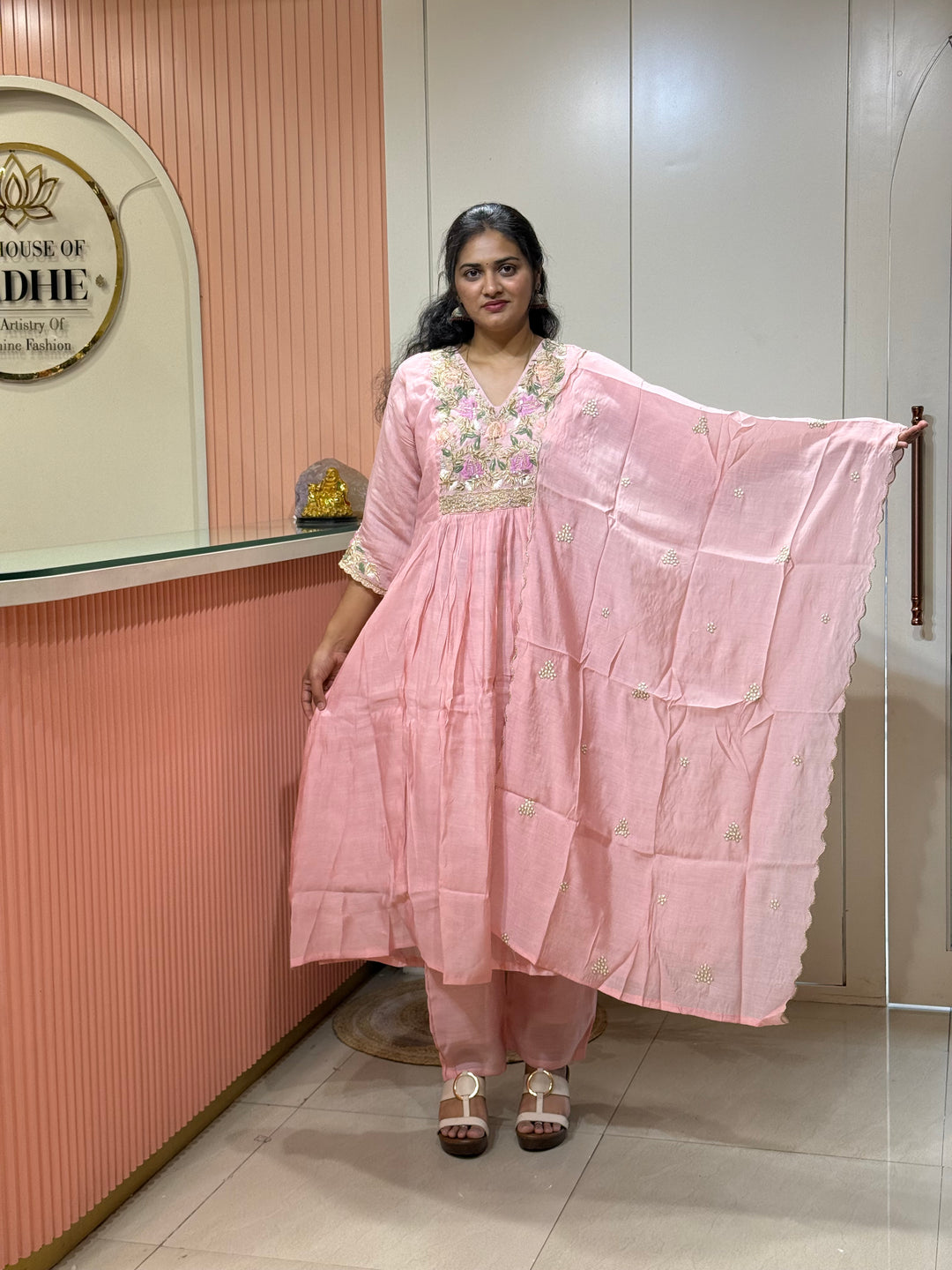 Premium Mul Chanderi Handwork Collection | R206