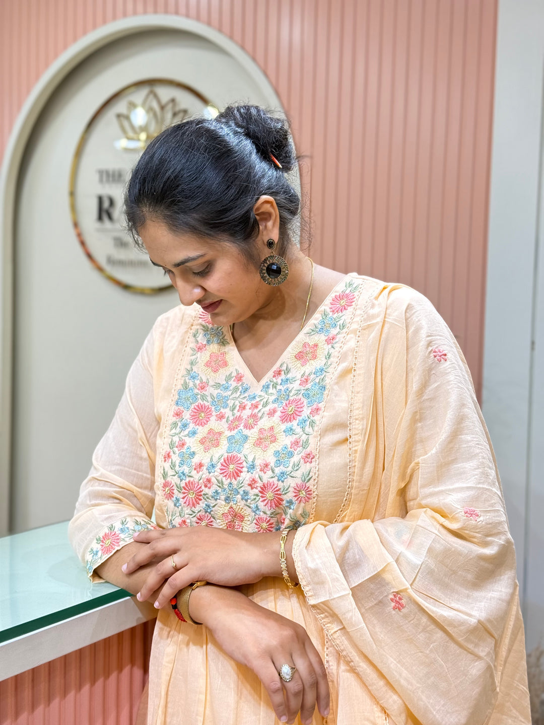Pure Mul Cotton with Embroidery Work (Cotton Lining)  | R168