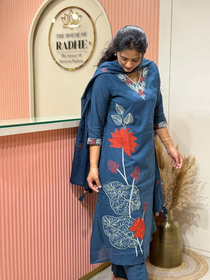 Mul Mul Cotton Collection with Beautiful Embroidery Work (Cotton Lining )| R181