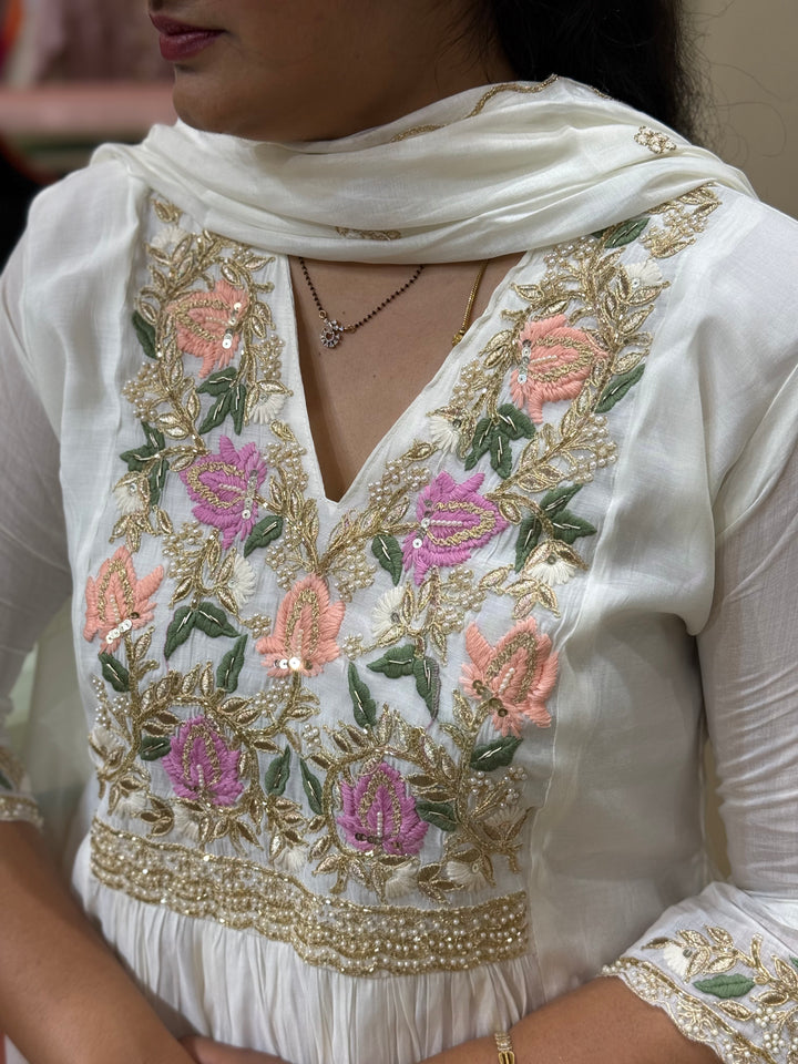 Premium Mul Chanderi Handwork Collection (SuperHit Design)| R206