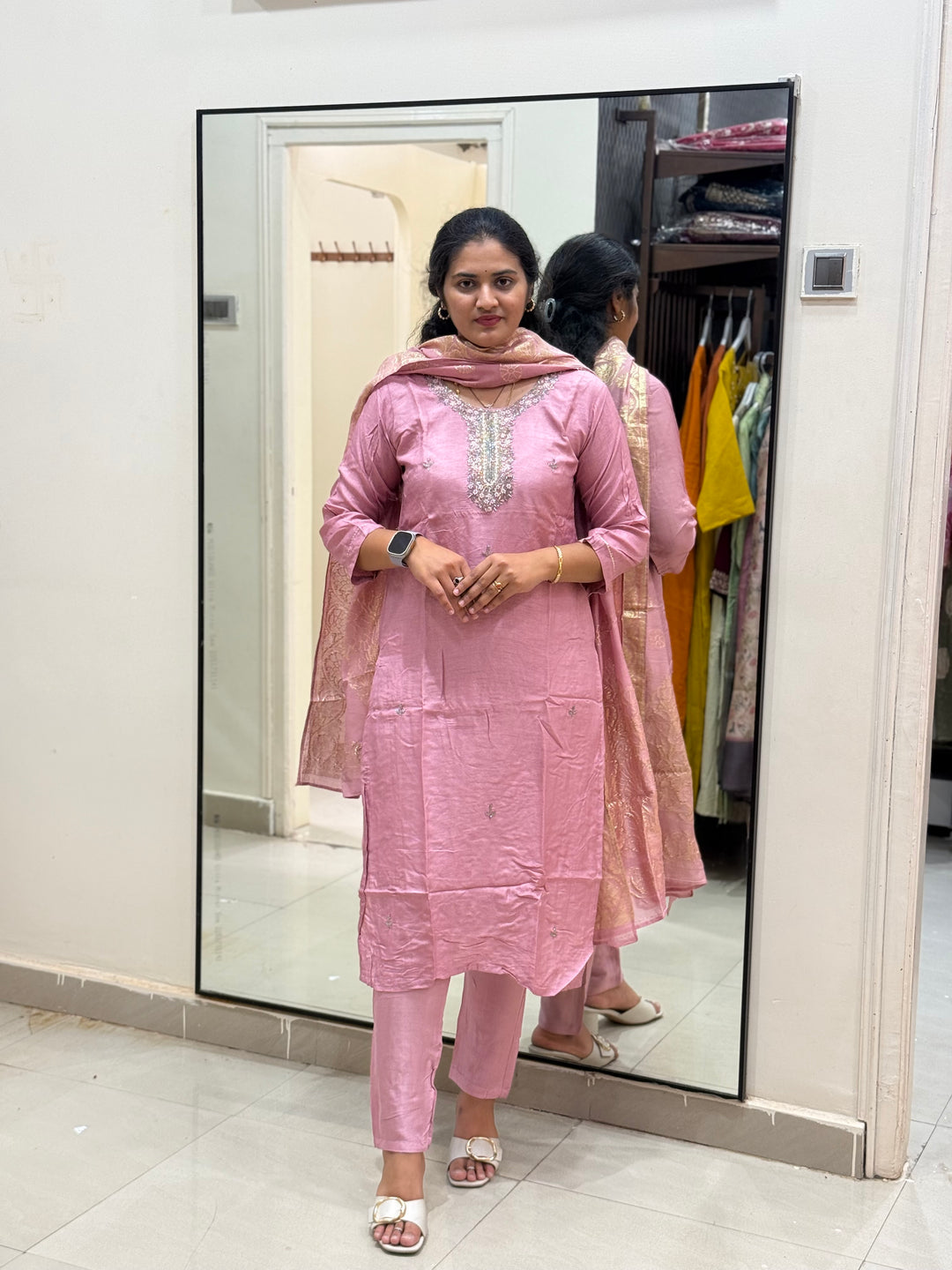 Dola Silk Kurta Set – Elegant Festive Collection | R116