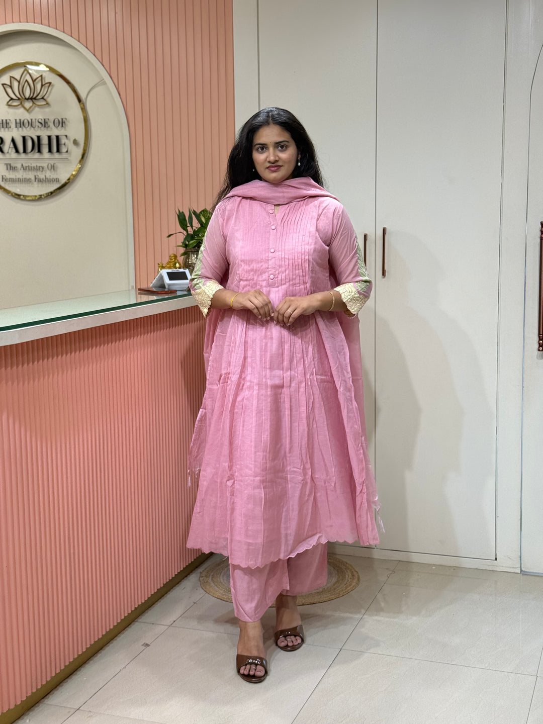 Banarasi Mul Chanderi Collection (Cotton Lining )| Applique Work | R225