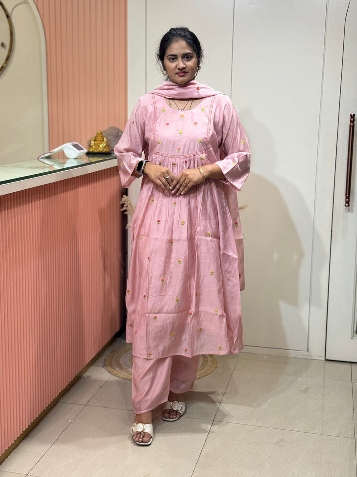 Mul Chanderi Dress with Lining – Elegant Collection | R134