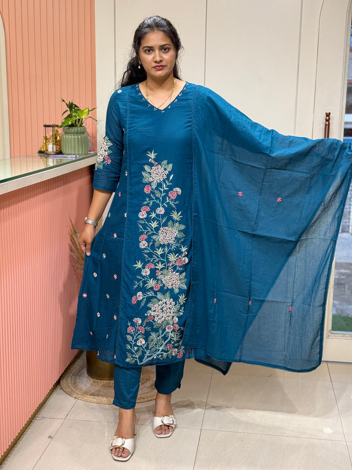 Mul Cotton Collection with Embroidery work (Cotton Lining)| R181