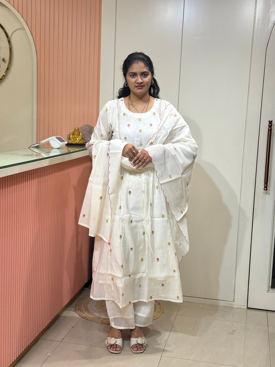 Beautiful Silk Mul Chanderi 3 Pcs Set | R138