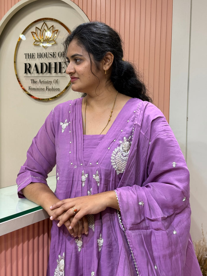 Premium Mul Chanderi with Heavy Handwork | R206