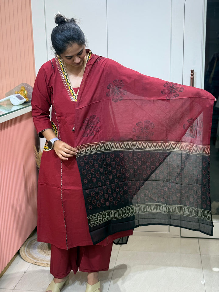Cotton 3 Pc Kurta Set – Cotton Collection | R162