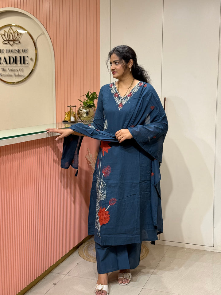 Mul Mul Cotton Collection with Beautiful Embroidery Work (Cotton Lining )| R181