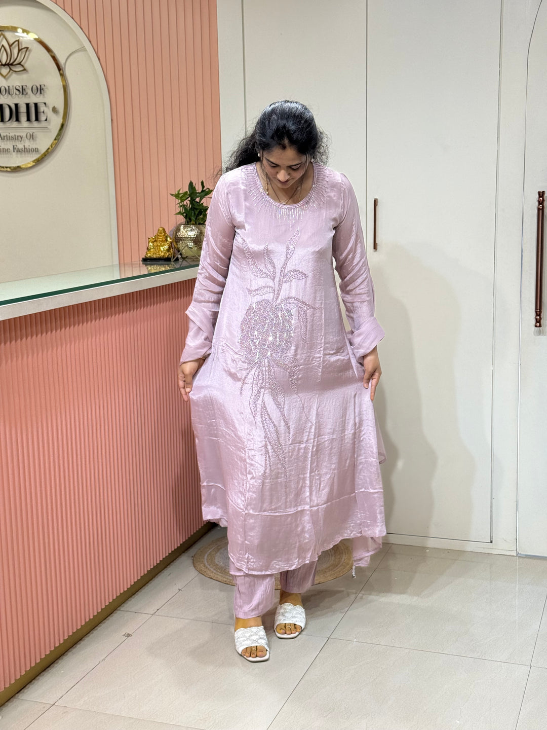Pure Chinon Handwork Collection Party Wear | R177