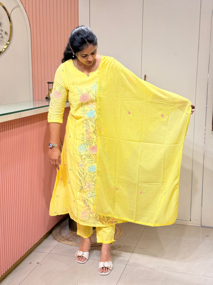 Mul Cotton Collection with Embroidery work (Cotton Lining)| R181