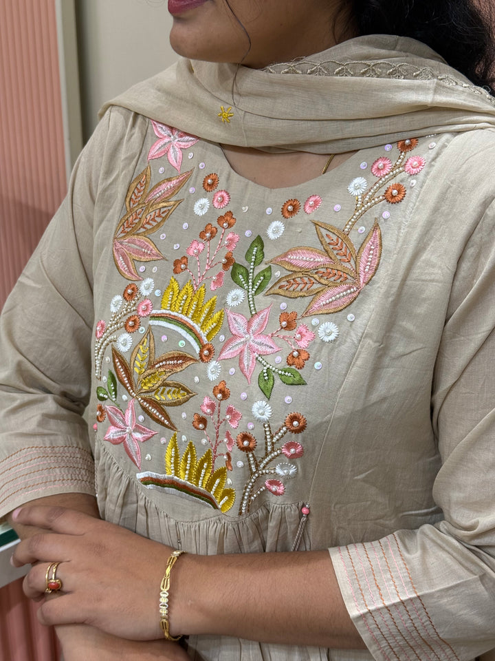 Pure Mul Cotton Embroidered Collection with Cotton Lining | R190