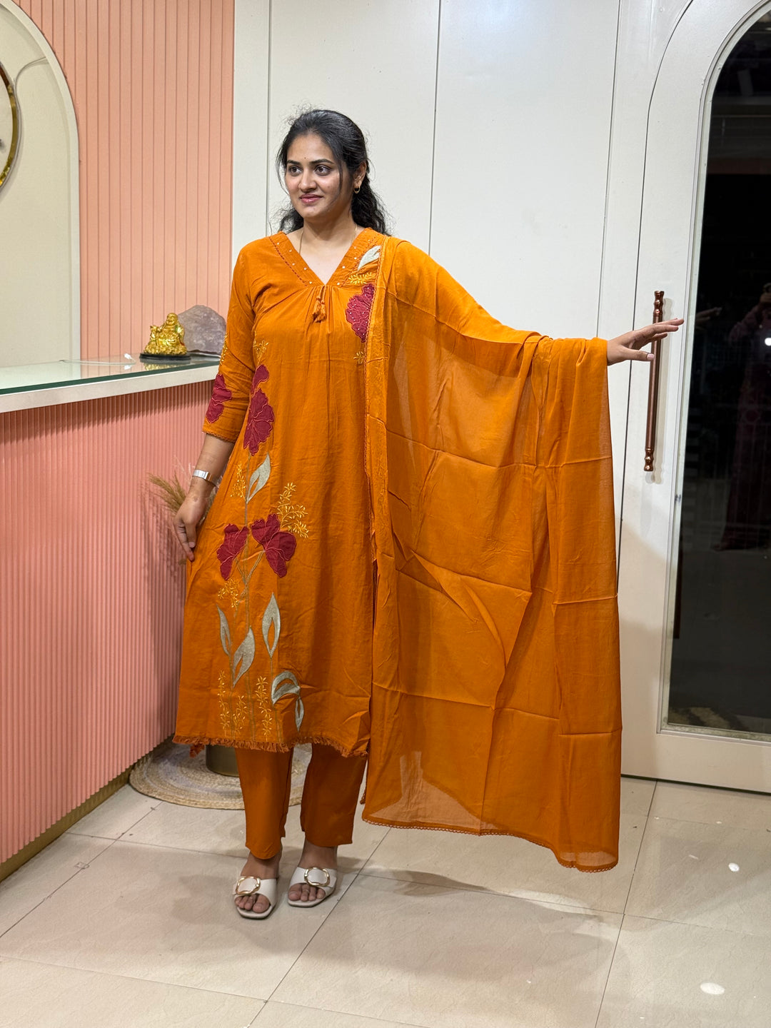 Mul Cotton 3 Pcs Set with cotton lining | R181