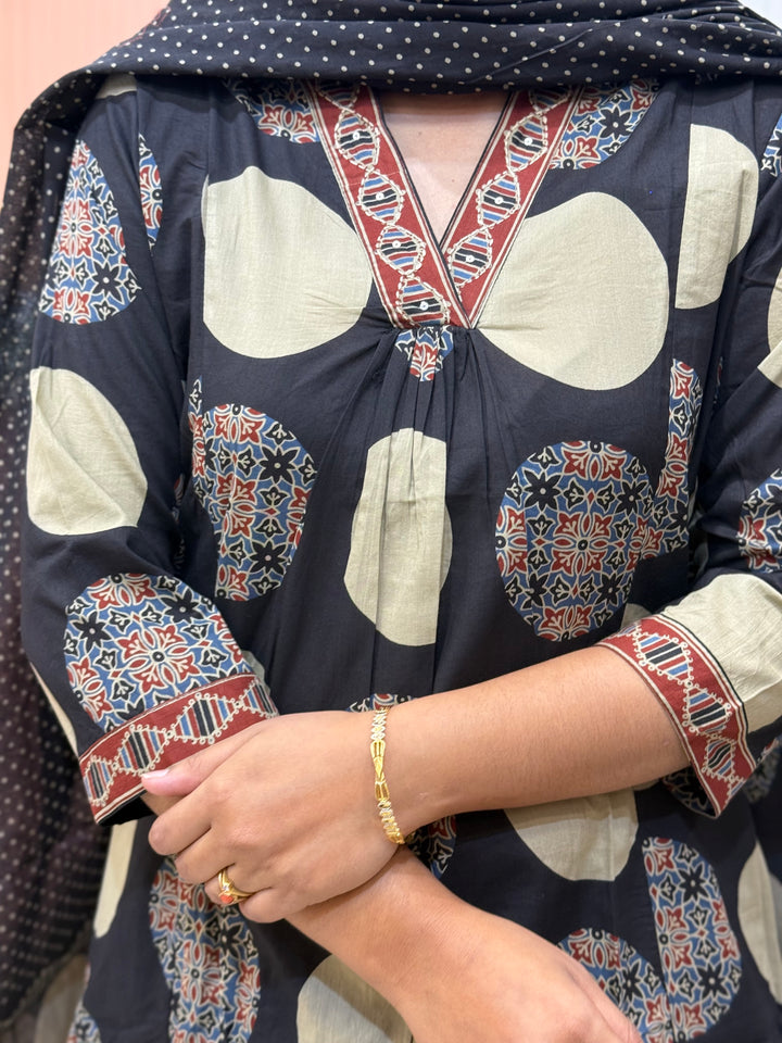 Cotton 3 Pc Kurta Set  | R145