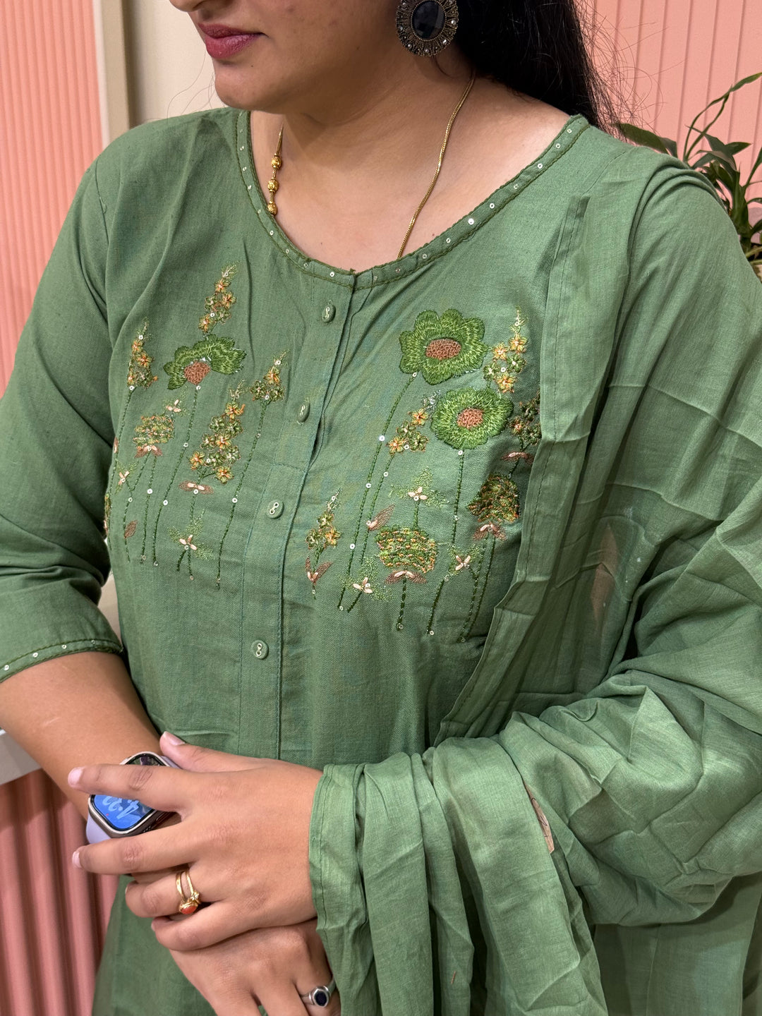 Khadi Cotton Collection with  Embroidery work | R220