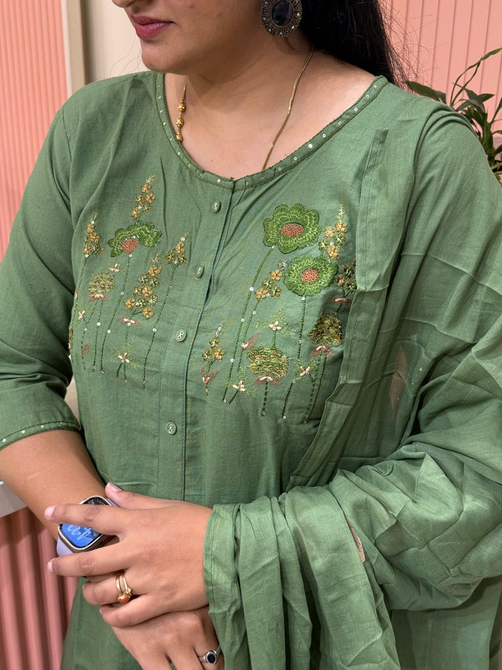 Khadi Cotton Collection with  Embroidery work | R220