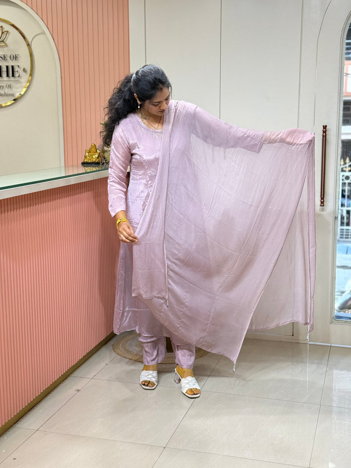 Pure Chinon Handwork Collection Party Wear | R177