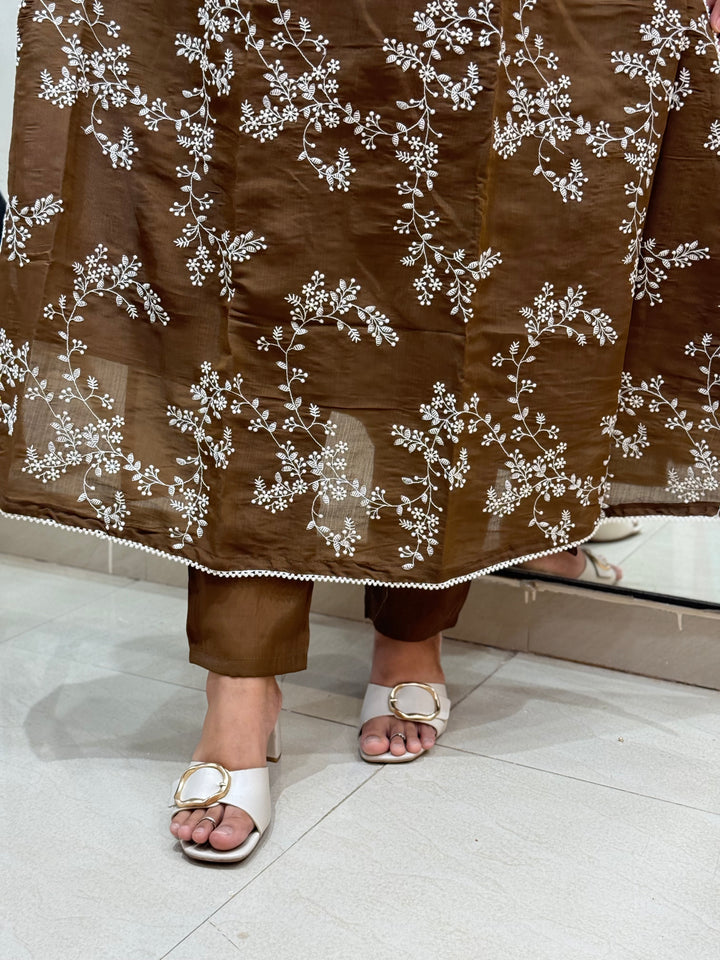 S Mul Chanderi with Embroidery work| R138