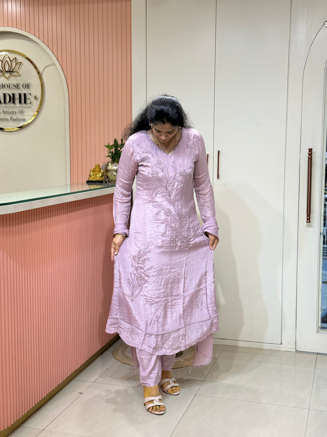 Pure Chinon Handwork Collection Party Wear  | R177