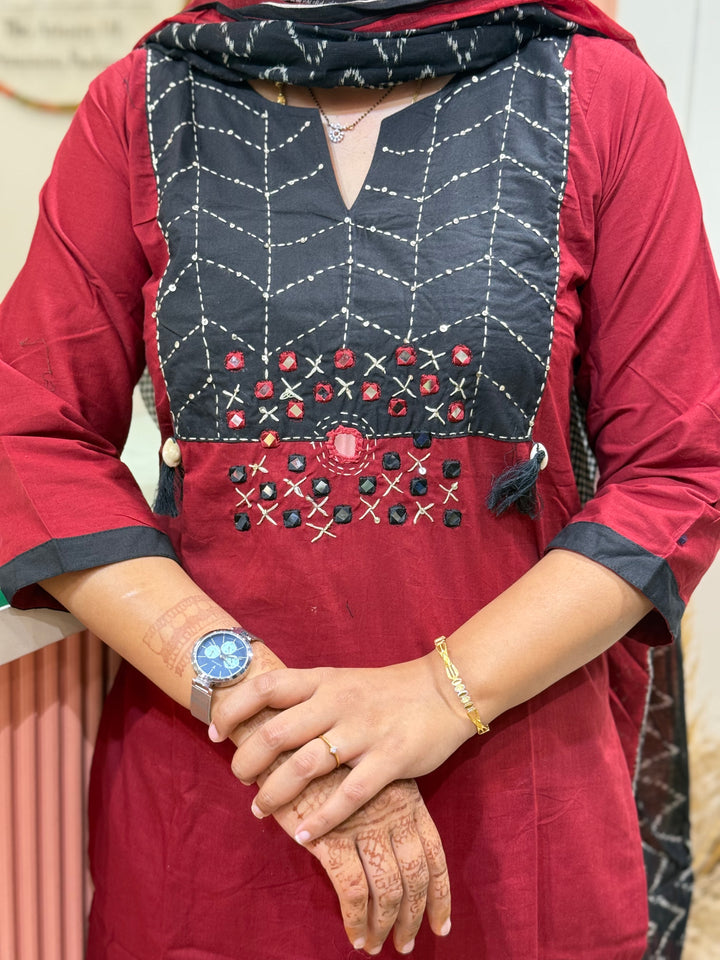 Pure Cotton 3 Pcs Set Collection with Ikkat print | R180