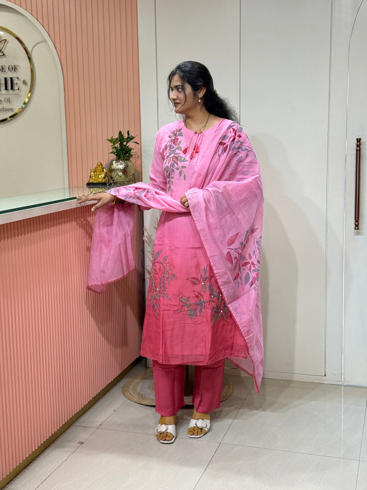 Pure Banarasi Mul Chanderi Exclusive Designer Collection (Cotton Lining)| R218