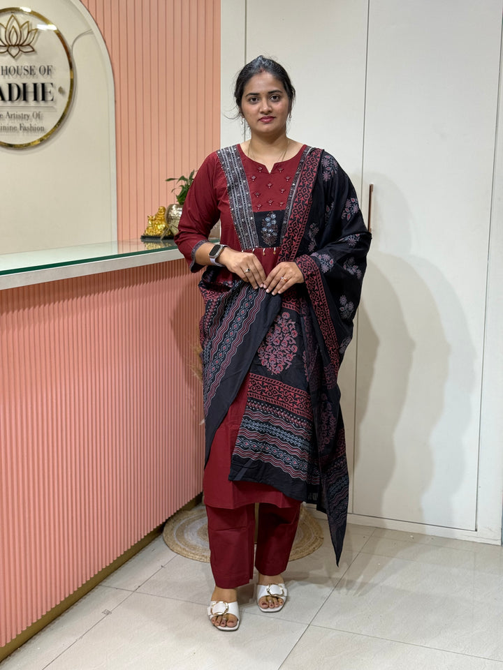 Pure Cotton Collection with Back And Front Patchwork | R210