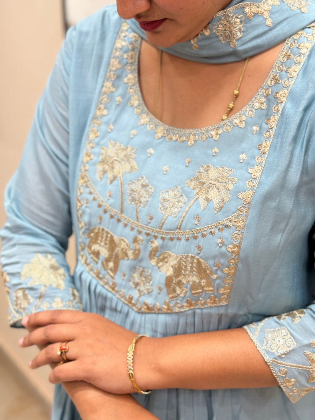 Mul Chanderi 3Pcs Set Collection (Cotton Lining )| R209