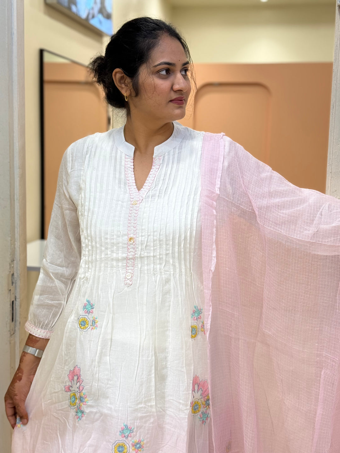 Premium Mul Cotton Ombré Shade Collection With Kota Doria Dupatta | R176