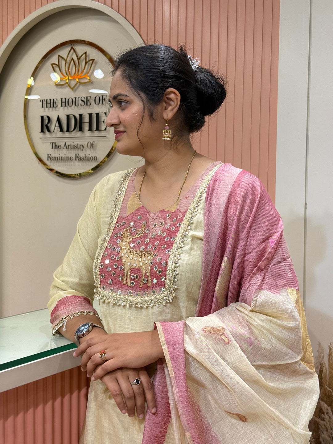 Pure Jamdhani Designer 3 Pcs Set Collection (Cotton Lining)| R211