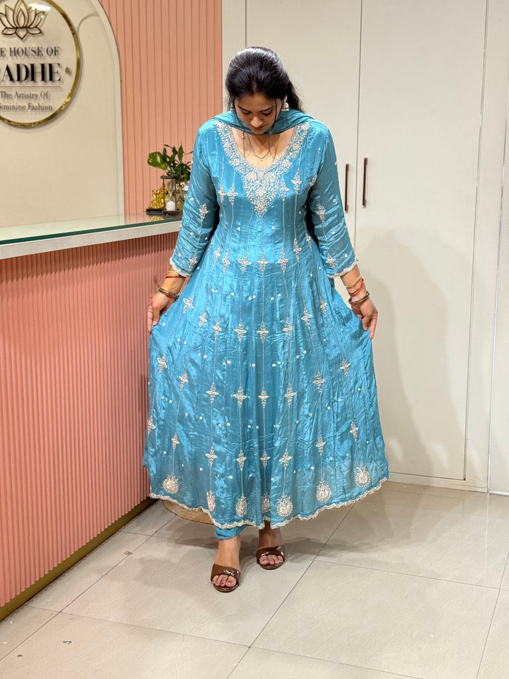 Pure Chinon Handwork Collection Party Wear  | R177