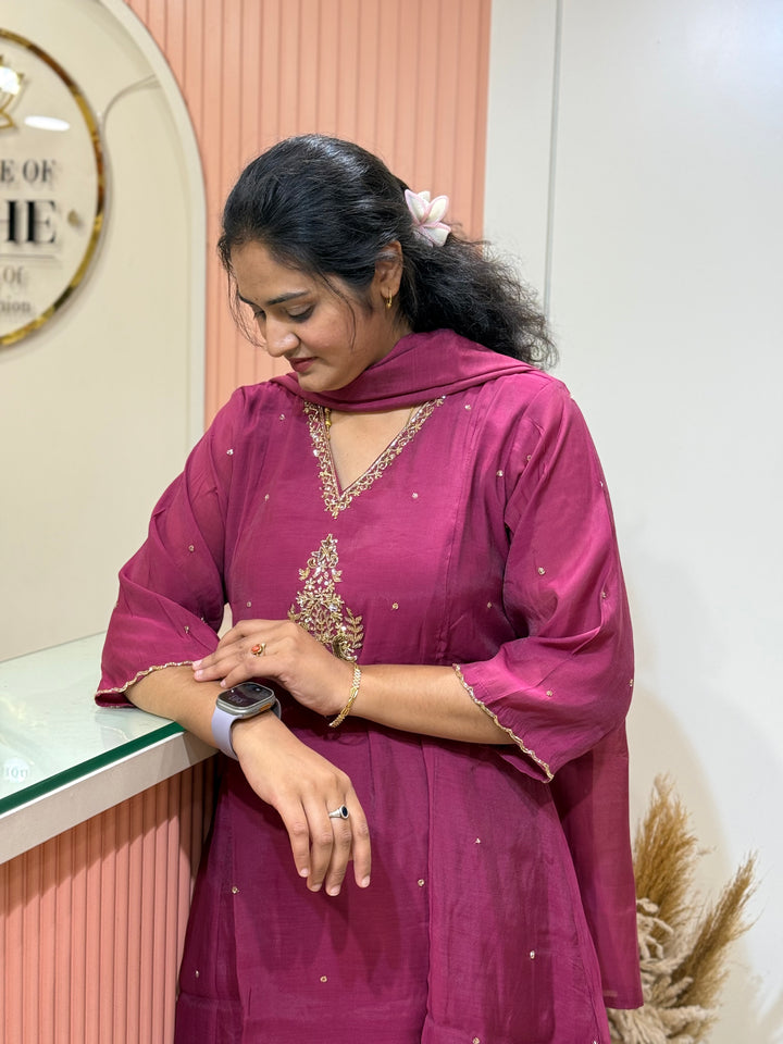 Mul Chanderi Semi Party Wear Collection | R205