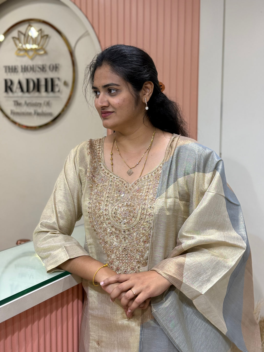 Pure Tissue Collection | Neck Handwork &amp; Beautiful Dupatta | R148
