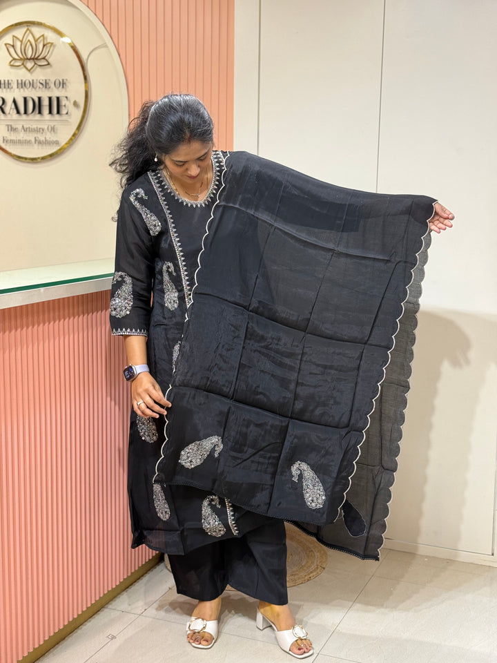 Mul Chanderi with Embroidery work (Cotton Lining) | R138