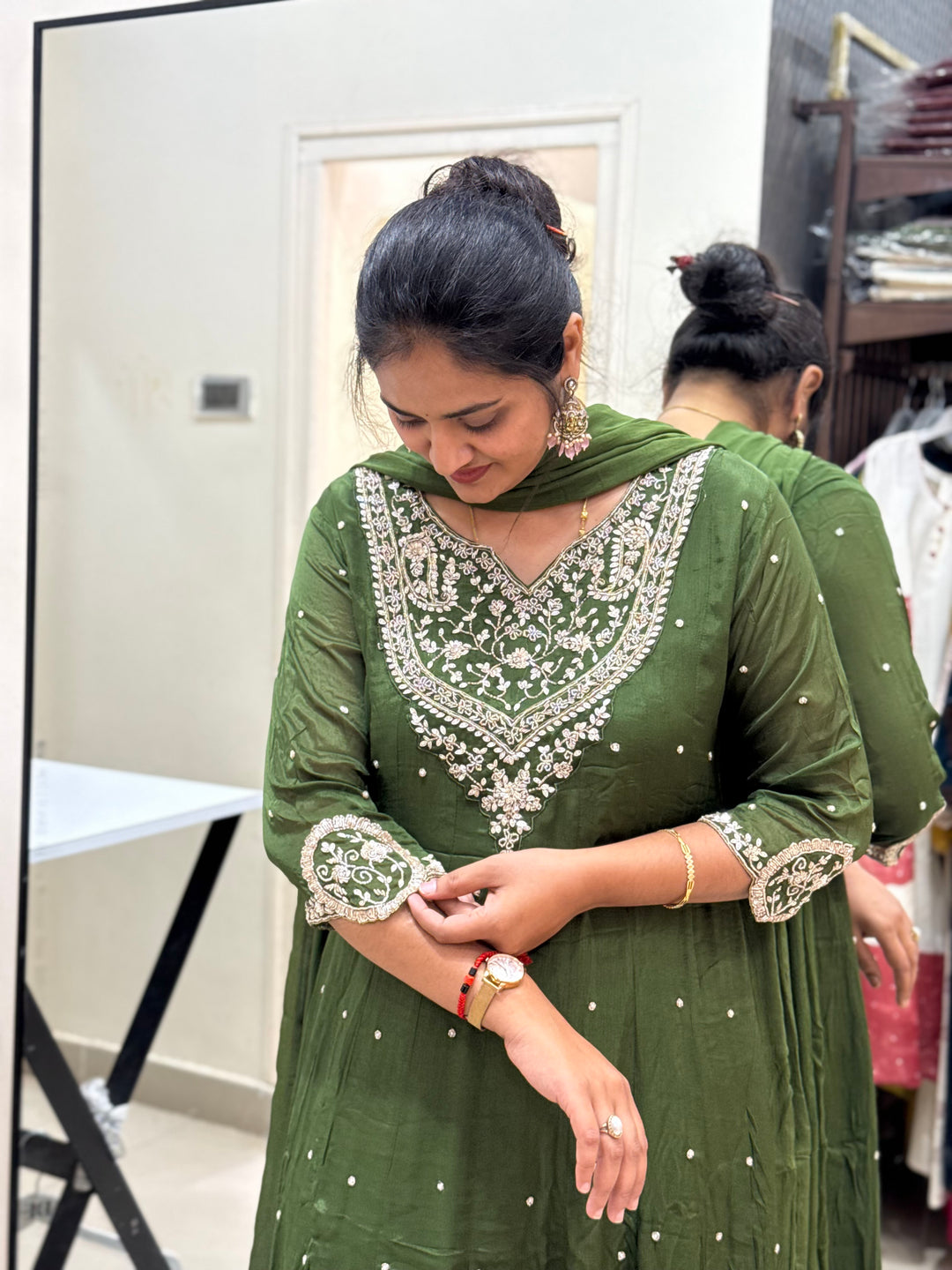 Pure Chinon Handwork Collection Party Wear  | R177