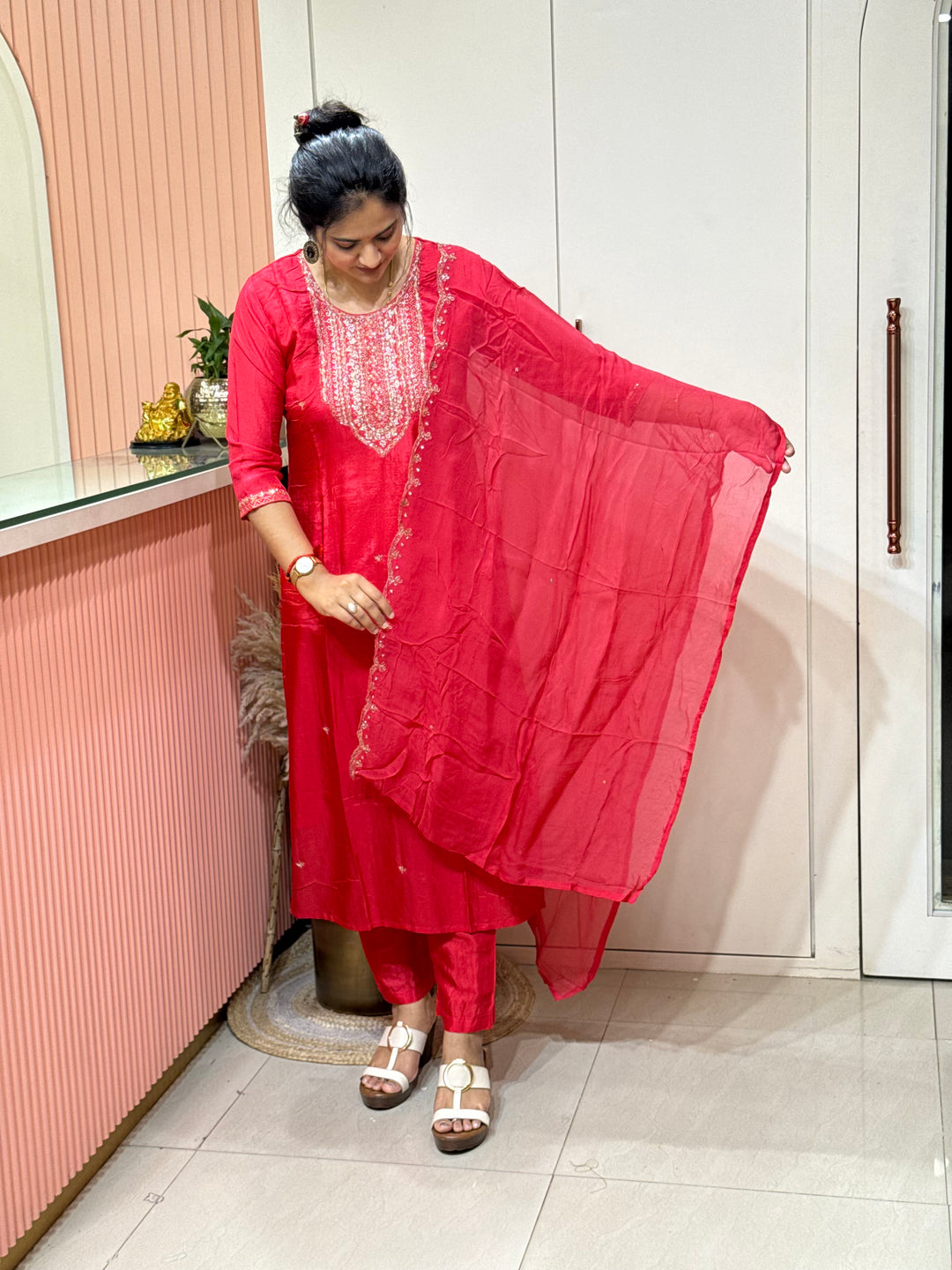 Dola Silk Semi Party Wear Collection (Cotton Lining Available )| R217