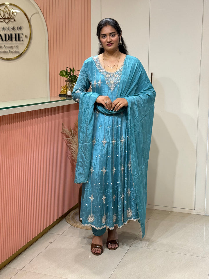 Pure Chinon Handwork Collection Party Wear  | R177